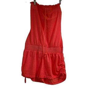 NWT Ingear USA bright pink Y2K strapless one piece romper jumpsuit tube top